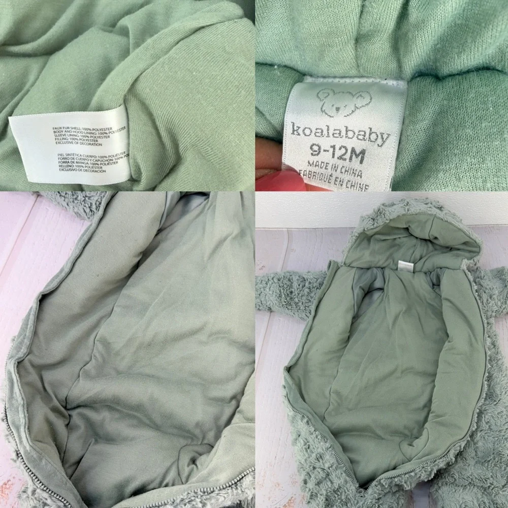 KoalaBaby Baby Dino Fleece Hooded Bunting One-Piece 9-12M‎